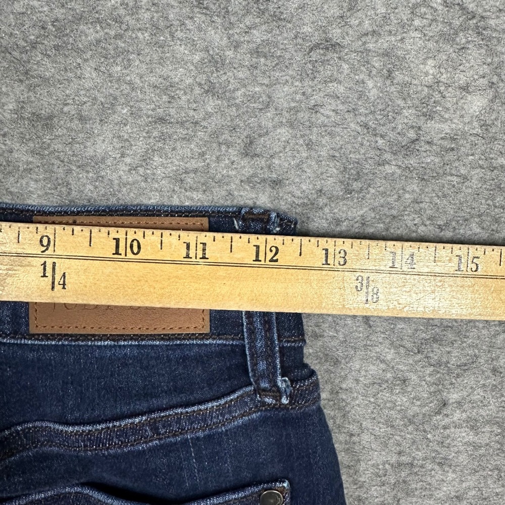 Judy Blue Womens Dark Wash Wide Leg High Rise Denim Jeans 1/25 Short - Picture 6 of 9